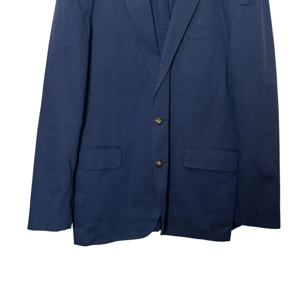 J.Crew Ludlow Unstructured Suit Jacket Mens 39R Navy‎ Cotton Somelos Blazer
